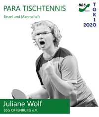 Para Tischtennis im Einzel und im Team: Juliane Wolf von der BSG Offenburg e.V.