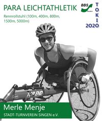 Para Leichtathletik in Tokio 2020: Im Rennrollstuhl über 100, 400, 800, 1500 und 5000 Meter: Merle Menje vom Stadt-Turnverein Singen e.V.
