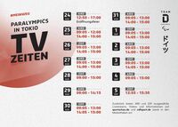 ARD und ZDF übertragen im Wechsel die Paralympischen Spiele von 9.00-ca. 15.00 Uhr täglich